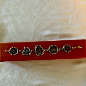 Almost 600 Years old! authentic shipwreck coin bracelet 14k gold/silver